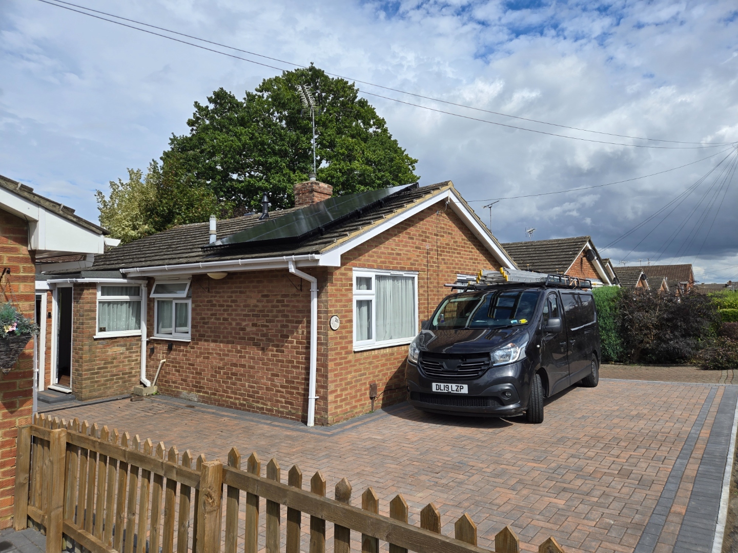 Solar PV panels installed on UK residential rooftops